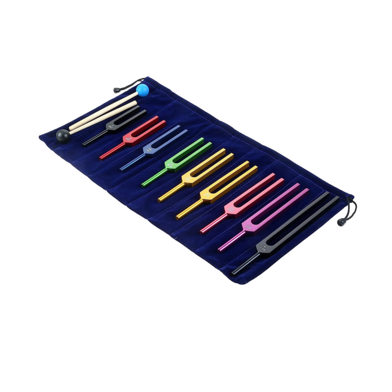 9Piece Tuning Fork Set,Tuning Forks for Healing Chakra,Sound Therapy,Keep Body,Mind and Spirit in Perfect Harmony