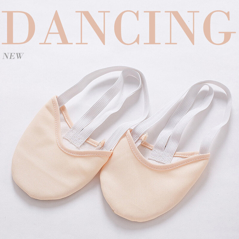 USHINE  Half PU Leather Sole Ballet Pointe Dance Shoes Rhythmic Gymnastics Slippers Foot Girls Women