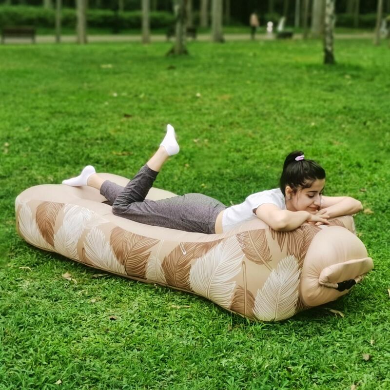 Inflatable Bed Outdoor Lazy Air Sofa Dual-purpose Sofa for Water and Land Lazy Bed Inflatable Camping Nap Travel Portable