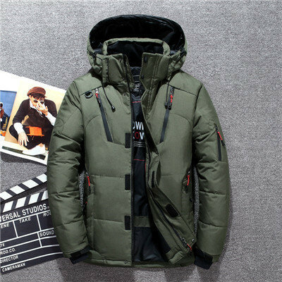 2023 Winter New Down Coat Men\'s Fashion Trend Warm Jacket Cotton Coat Men\'s Casual Loose Warm Jacket Coat Warm Parka