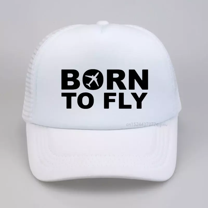 New Summer Born To Fly Captain Stripes baseball Hats for Unisex Beach Foldable cap summer Breathable Mesh Trucker hat