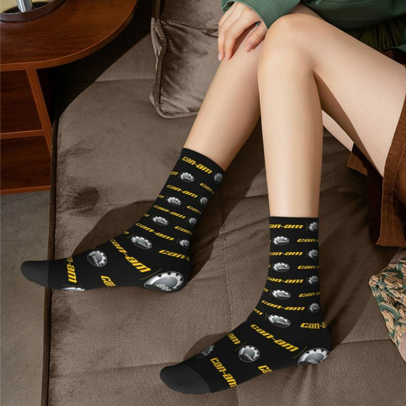 ถุงเท้ายาวพิมพ์ลายแปลกใหม่สำหรับผู้ชายและผู้หญิงถุงเท้าลูกเรือสำหรับฤดูหนาวฤดูใบไม้ร่วง