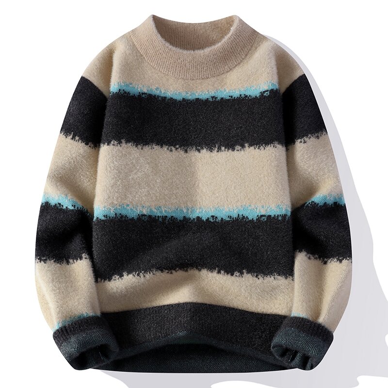 Suéter de visón Fuzz para hombre, suéteres cálidos informales, cómodos, de alta calidad, a la moda, talla M-3XL, otoño e invierno, novedad de 2023