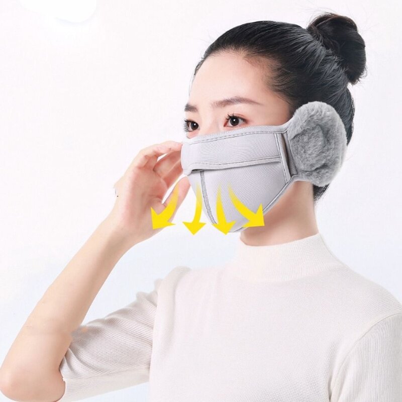 Thermal Earmuffs Mask Simple Windproof Fleece Winter Mask Ear Warmer Earflap Ear Warmer Earflap Wrap Mask Male