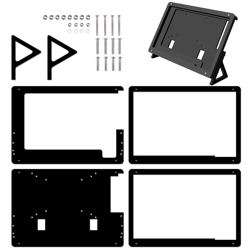 Support de boîtier d'écran de contact en acrylique LCD pour Raspberry Pi 3 modèle B +, support d'invite, 7 pouces