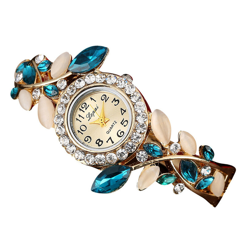 Relógio de quartzo com diamante requintado feminino, bracelete elegante, vestido feminino, moda luxuosa, novo