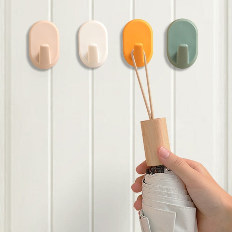 2024 New Universal Hook Strong Self Adhesive Wall Hanger Key Holder Towel Coat Rack Seamless Organizer Kitchen Storage Hooks