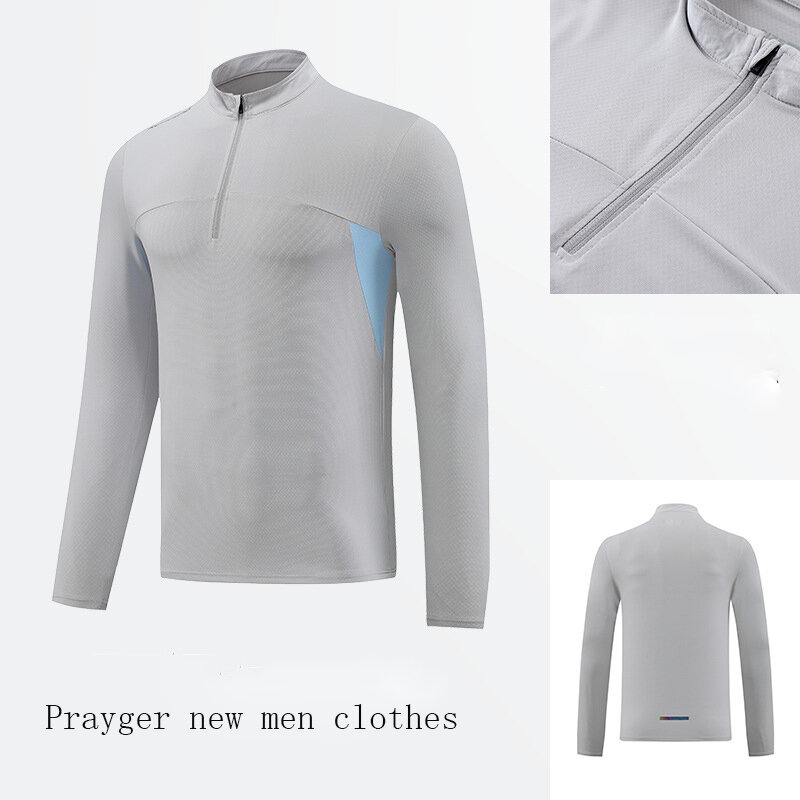Prayger Muscles Tops Men Fit Body Shaper Chest Trainer Shirts Slim Breathable Long Sleeves Clothes