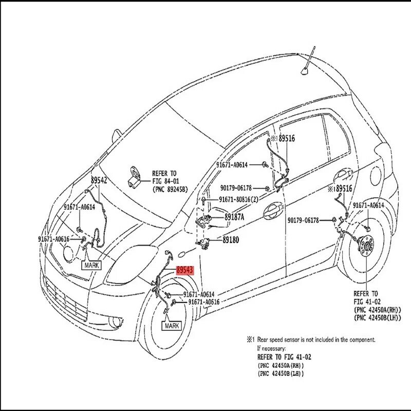 Sensor de velocidad de rueda delantera izquierda para Toyota ABS, alta calidad, 89543-52120, 8954352060, 8954352120, 89543-52060