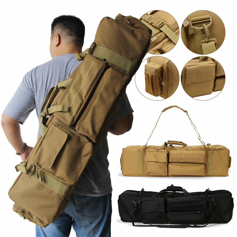 600D Oxford Waterproof Tactical Hunting Backpack Dual Rifle Carry Bag Military Airsoft Gun Protection Case Shooting Fishing Bag