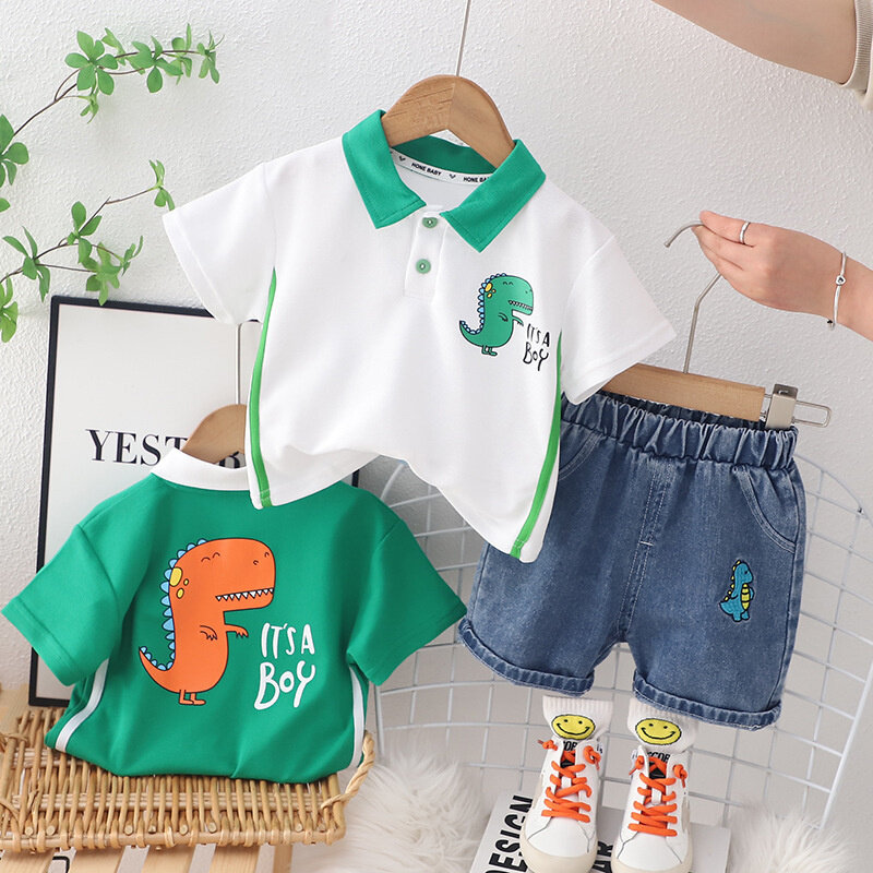 New Summer Baby Girls Clothes Suit Children Boys Outfits Toddler T-Shirt Shorts 2Pcs/Sets Infant Casual Costume Kids Tracksuits