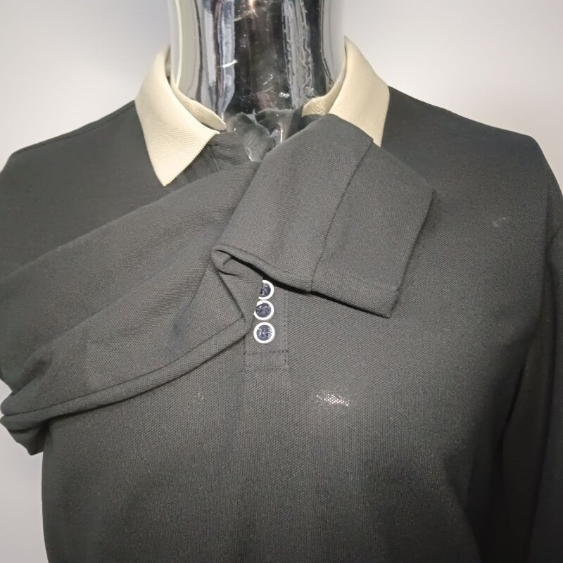 Męskie wiosenne i jesienne koszulka POLO do golfa, modna, z klapami slim-fit koszulka golfowa wysokiej jakości oddychające wygodne torba na sprzęt do golfa
