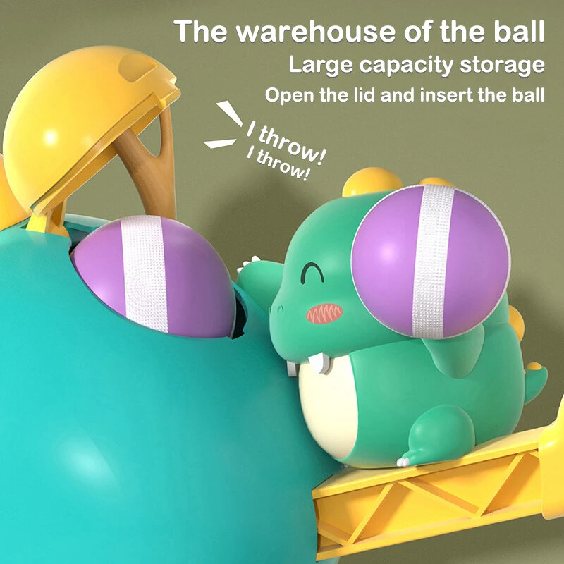 Dinosaur Sticky Ball Throwing Toy Set, Bola de Tiro, Arma, Dart Board, Alvo, Soft Bullet, Indoor Game, Birthday Gift para Meninos e Meninas