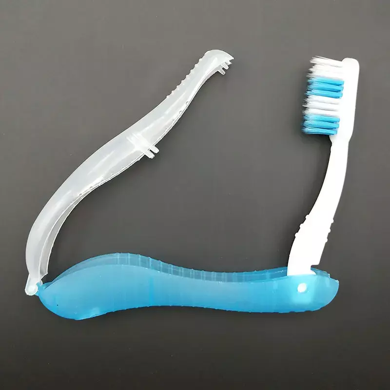 فرشاة أسنان محمولة للاستخدام مرة واحدة للسفر ، نظافة السفر ، الفم ، الطي ، التخييم ، المشي لمسافات طويلة ، أدوات التنظيف ، معدات البقاء على قيد الحياة