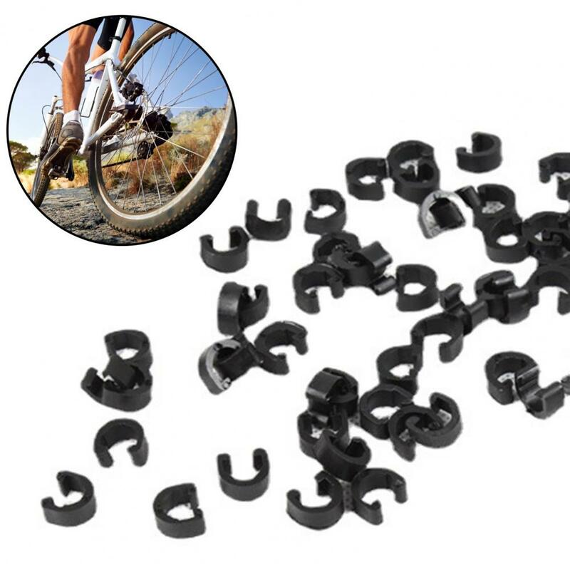 Guia de cabo C-Clips para bicicleta, leve, plástico, boa dureza, quadro de bicicleta MTB, fivela U para cabo de freio