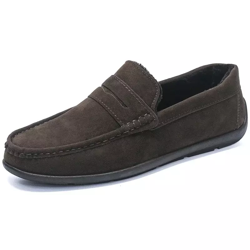 Heren Loafers Mocassins Ademende Outdoor Rijden Wandelschoenen Voor Heren Mocassins Heren Lederen Schoenen Mode Luxe Gloednieuw