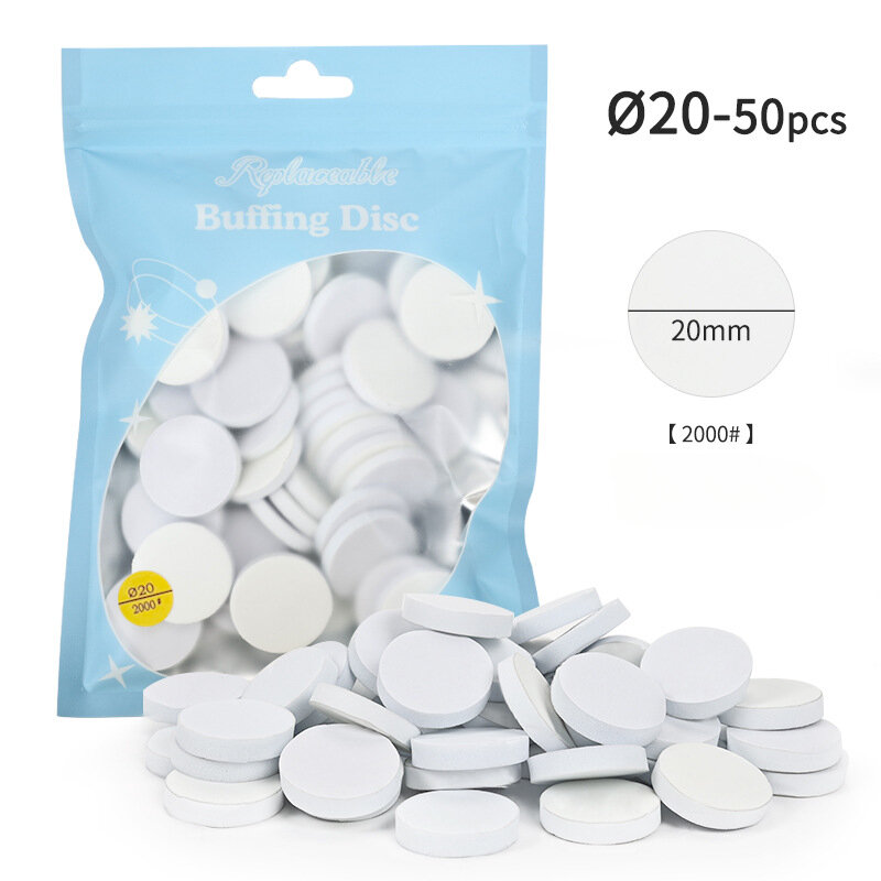 20/25MM Nail Buffing Disc Nail Surface Quick Polishing Grinding Disc Manicure Special Tool Accessories