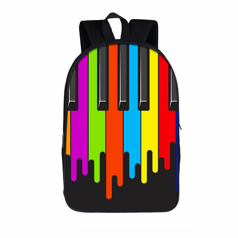 Piano / Guitar / Music Note Backpack Women Men Travel Bag Children School Bags for Teenager Boy Girl School Backpack Kid Bookbag