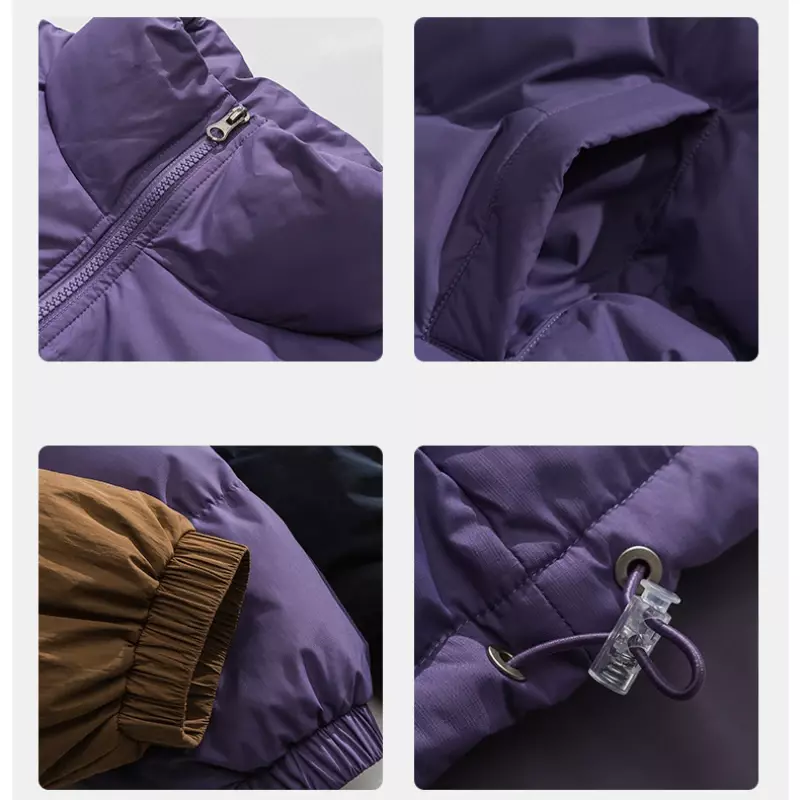 Bawełniana kurtka kurtka męska zimowa nowa odzież chlebowa moda jednolity kolor uniwersalny stójka bawełniana odzież męska odzież męska
