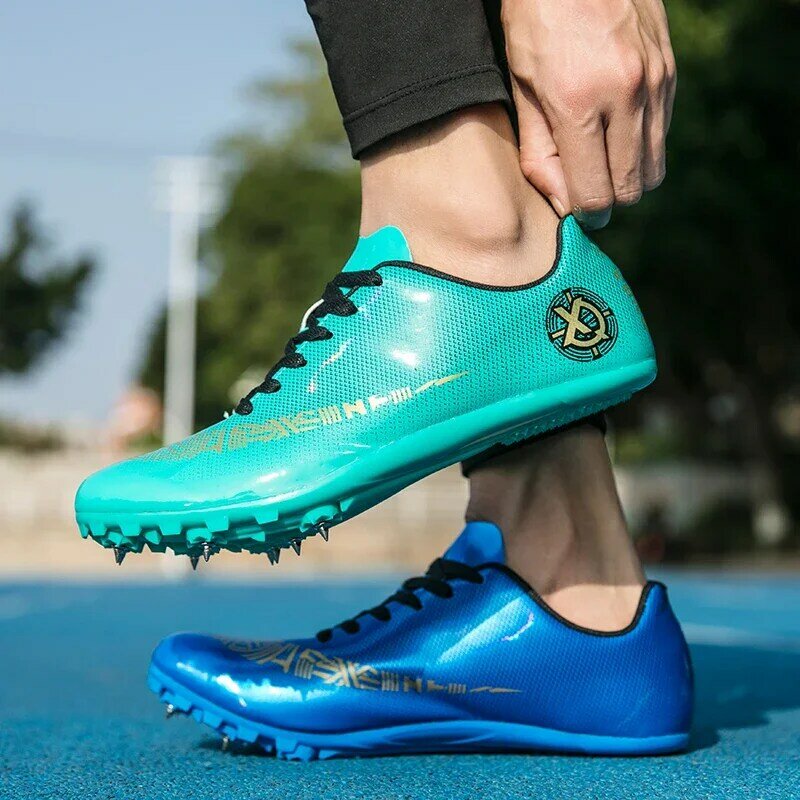 Scarpe sportive professionali Unisex da pista e da campo in esecuzione scarpe da pista e da campo da donna colorate scarpe da ginnastica per Test sportivi con unghie antiscivolo