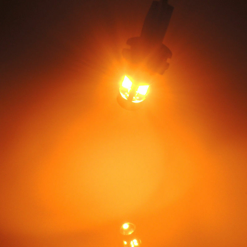 Bombilla LED ámbar para aparcamiento de coche, luces interiores de color amarillo, T10, 168, 194, 2825, W5W, 19SMD, 1 par