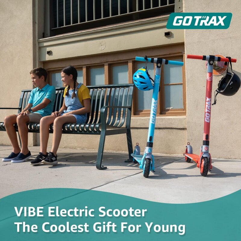 Gotrax Vibe Electric Kick Scooter, pendulares dobráveis para crianças, 7 Miles Range E, 6, 5 ', 8, 15, 12 mph