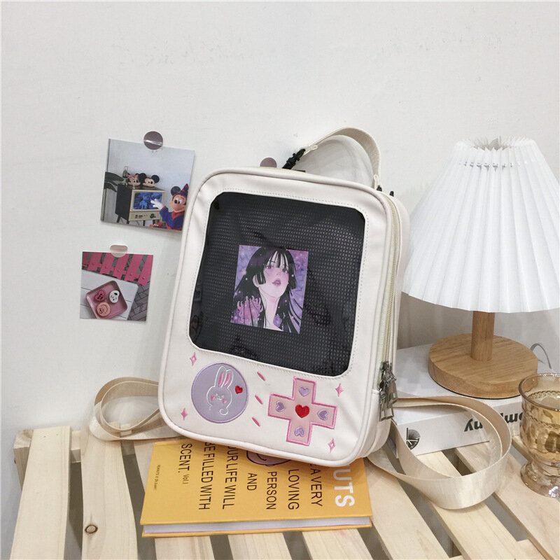 Tas punggung transparan Game Niche tas sekolah Harajuku Ins Jepang ransel perjalanan anak perempuan sekolah wanita Mochilas