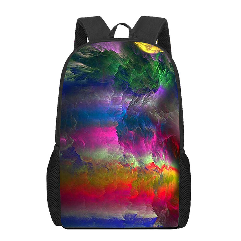 Fashion Art Rainbow 3D Print School Bags for Teenage Girls Boys Casual Children Bookbags Kids Backpacks Large Capacity Backpack
