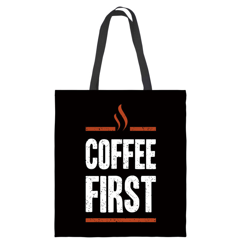 Kaffee Shop Werbung Tasche Geschenk Handtasche Mode Handtasche Große Kapazität Shopping Totes Damen Einkaufstasche Kann Personailzed