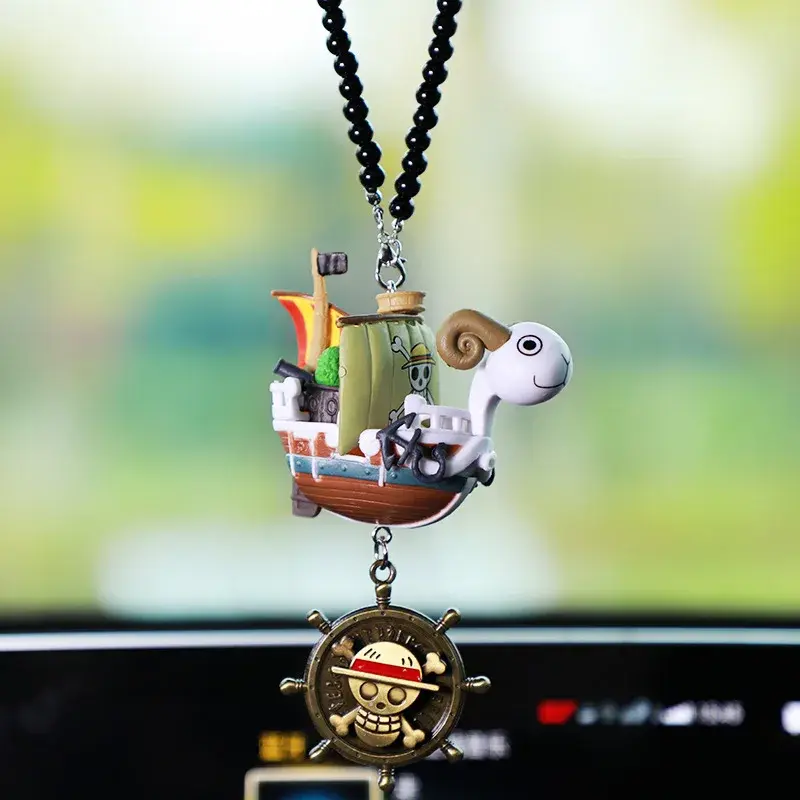 Figura de acción de One Piece, juguete coleccionable de piratas, barco que va Merry/ Thousand Sunny, gran barco pirata, colgante de coche