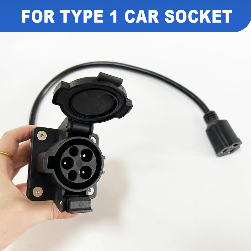 Type 1 Connector SAE J1772 Car End Socket 16A 15R Single Socket Electric Vehicle Car Charger With 0.5M Cable EV Charging Socket