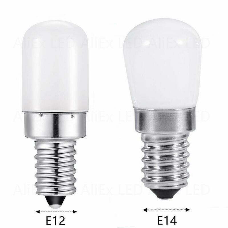 Lampu LED Kulkas 3W E14 E12 3 Buah/Lot Lampu LED AC 220V Bohlam Jagung Kulkas Putih/Putih Hangat 220V Lampu Halogen Pengganti