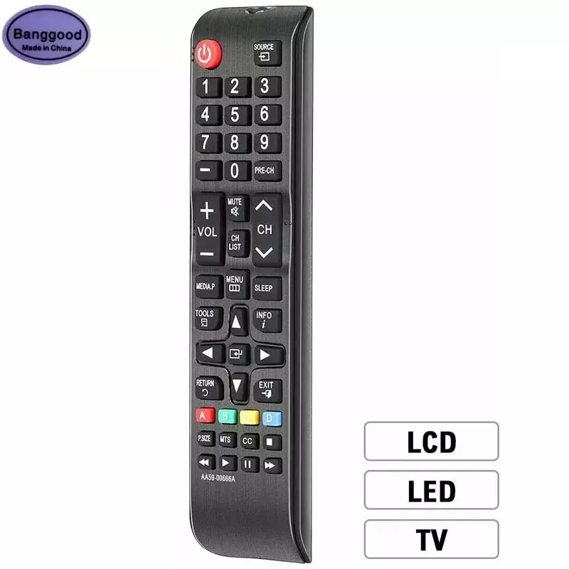 Banggood-Substituição do controle remoto para Samsung Smart HD TV, TV LED, AA59-00666A, AA59-00602A, AA59-00741A, AA59-00496A