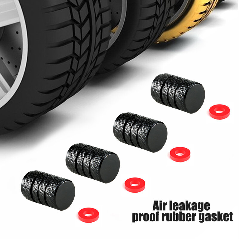 AQTQAQ tapas de válvula de neumático de rueda de coche de aleación de aluminio, cubiertas de vástago de llanta de neumático, polvo de aire impermeable para automóviles, motocicletas, camiones, bicicletas
