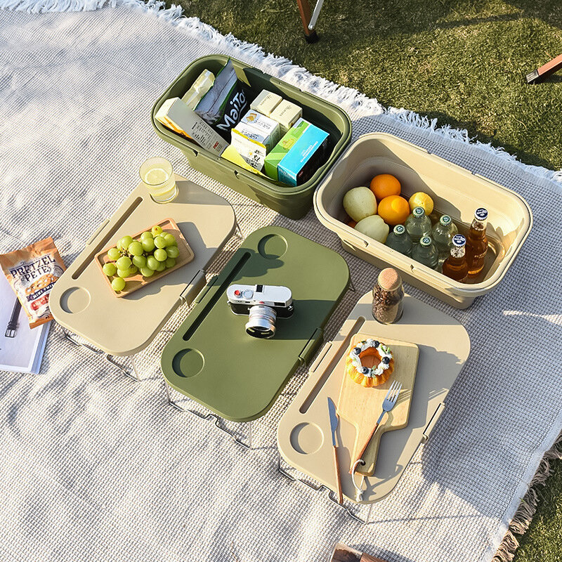 Picknickmand Grote Capaciteit dan Hand In Handmand Outdoor Lente Picknick Net Rode Opvouwbare Mand Met Deksel