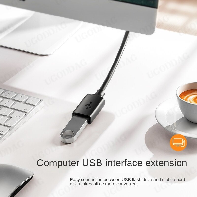 Cabo de extensão USB 2.0 de alta velocidade, macho para fêmea Data Wire, cabo para PC, TV, câmera, celular, móvel, disco rígido, 1.5M