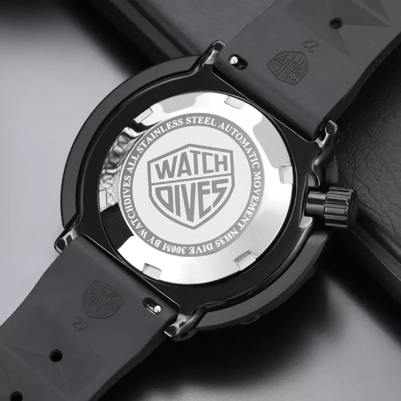 Watchdives-Relógio de mergulho automático de atum, NH36 Movimento automático, PVD revestido, caixa de aço inoxidável, Sapphire Crystal Relógios