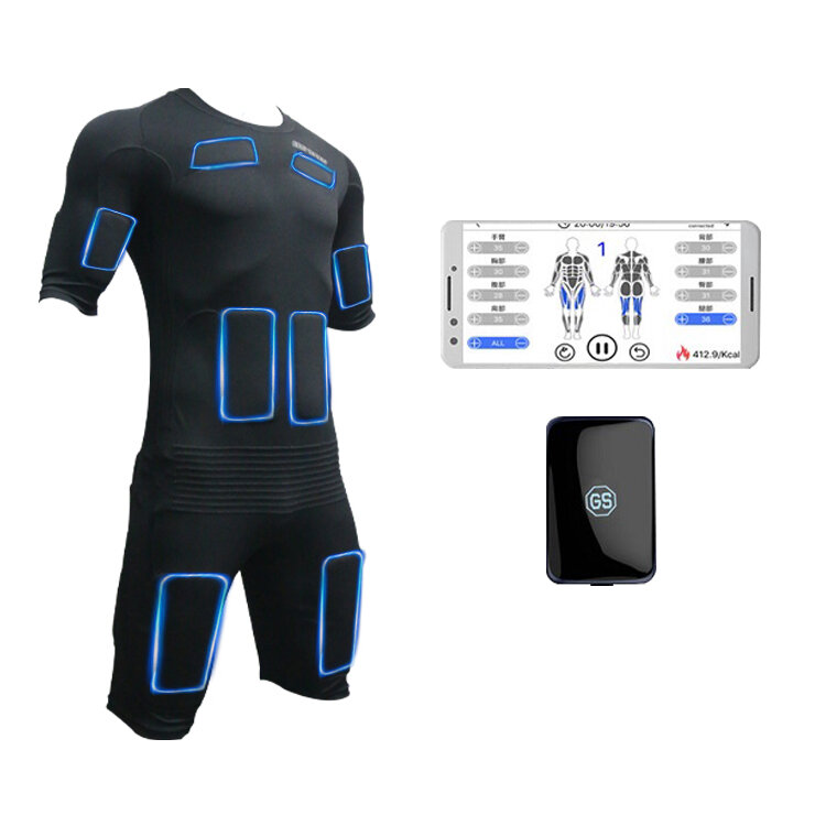 Ready to ship professional wireless shape body lose weight fat products electrode gym EMS fitness training suit