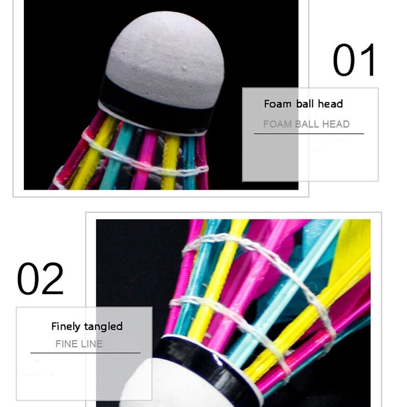 Palline da Badminton palline da Badminton colorate professionali per volani da allenamento accessori da allenamento per Badminton durevoli