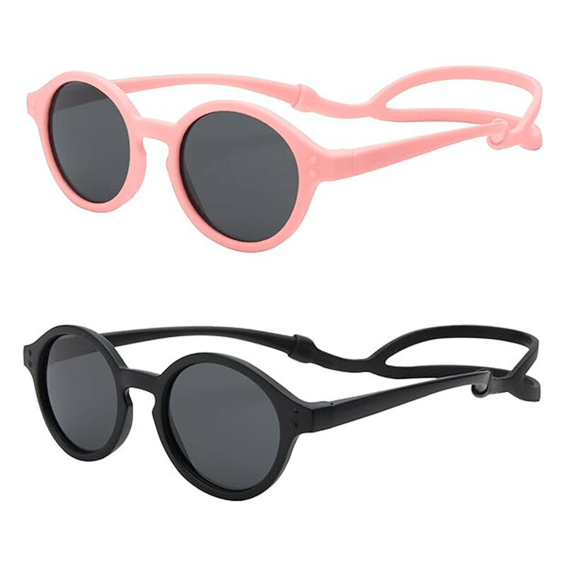 Silicone Sunglasses with Adjustable Silicone Strap for Kids, Headband Conveniente, Secure Fit