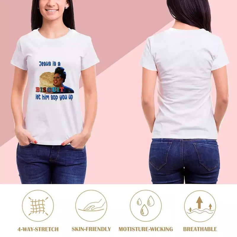 Latrice Royale kaus oblong Yesus adalah kaus biskuit, kaus grafis untuk wanita