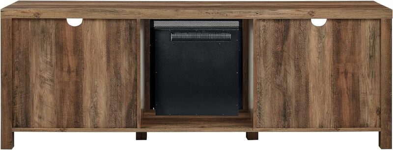 Industrial X-Drawer malha metálica e lareira de madeira, TV Stand para TVs de até 80 polegadas, 70 polegadas, novo, atualização do Canadá e EUA, 2024