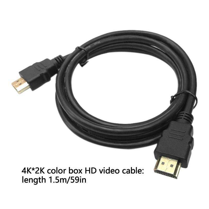 Kabel HD 1.5m kabel Video Ultra HD 1080P, konektor emas ramping kecepatan tinggi untuk PC pembagi pengalih Monitor Video tipis