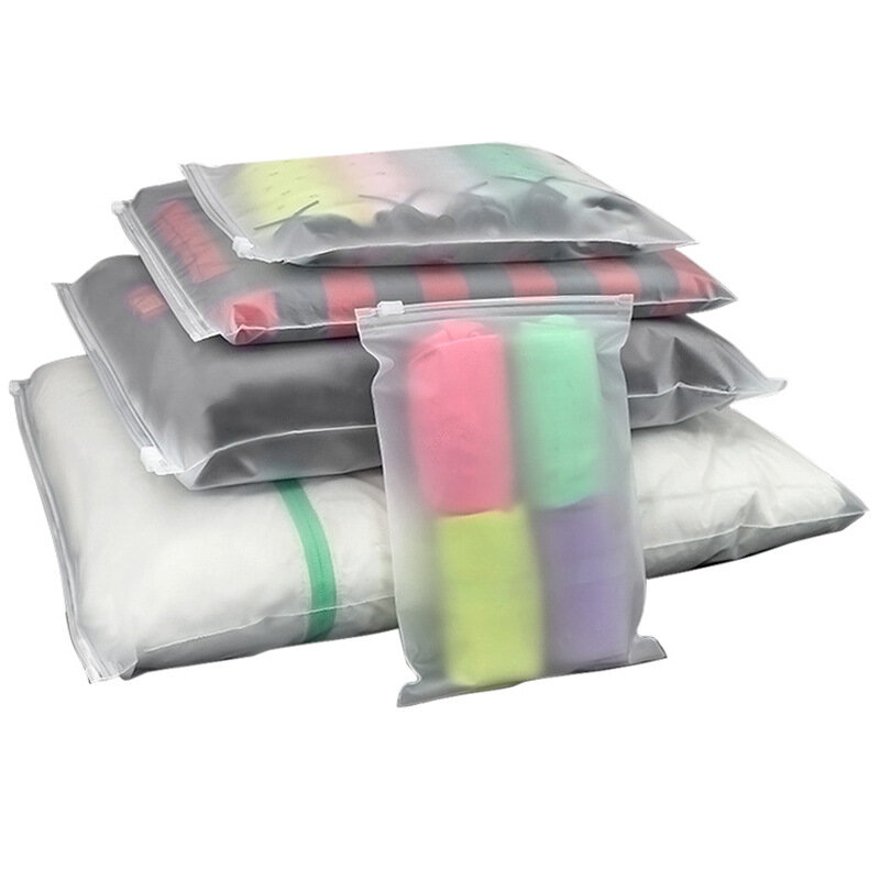 Customized product、Degradable Custom Printing Plastic Frosted Zipper Bag Clothing Storage bag Packaging Plastic Ziplock Bag