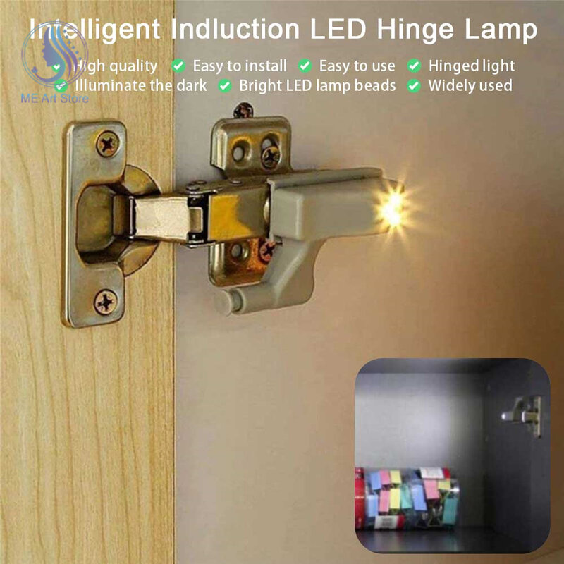 1Pcs 5Pcs LED Inner Hinge Lamp Cabinet Induction Lights Wardrobe Cupboard Sensor Lights Bedroom Kitchen Closet Night Lamp