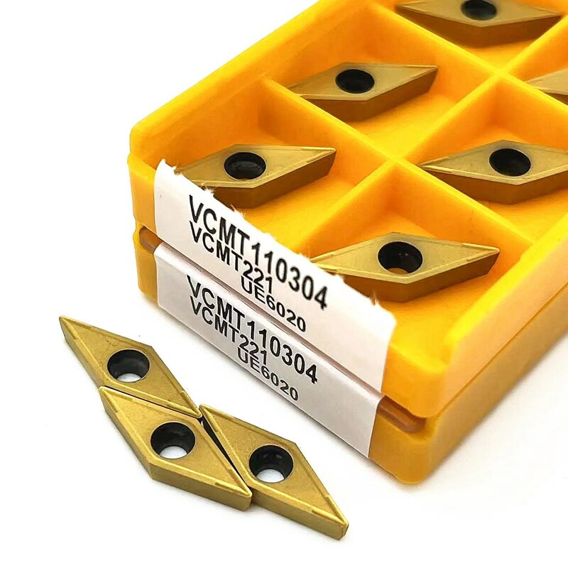 Токарная пластина VCMT110304 VP15TF VCMT110304 UE6020 US735 с ЧПУ, ТОКАРНЫЙ И Фрезерный инструмент VCMT 110304, карбидная вставка