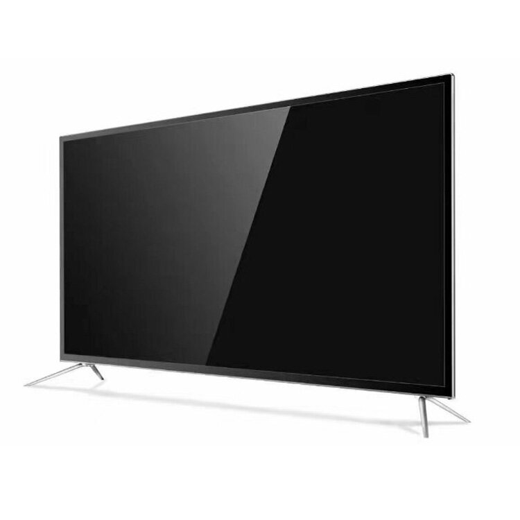 Grosir Pabrik Televisi kualitas tinggi kaca Tempered layar datar HD 55 inci tahan tekanan 4K Led Smart Wif TV