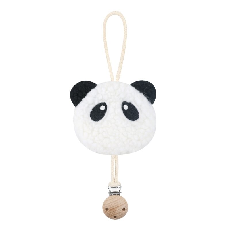 Baby Pacifier Clip Chain  Plush Animal Pendant Decor Pacifier Holder Leash Hanging Strap Ornament for Newborn Infant