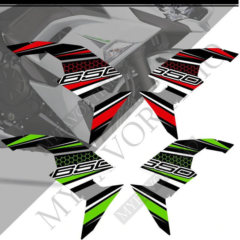 Untuk Kawasaki Ninja 650 pelindung bantalan tangki stiker Decal Kit lutut lencana Emblem Logo Fairing perlindungan 2018 2019 2020 2021