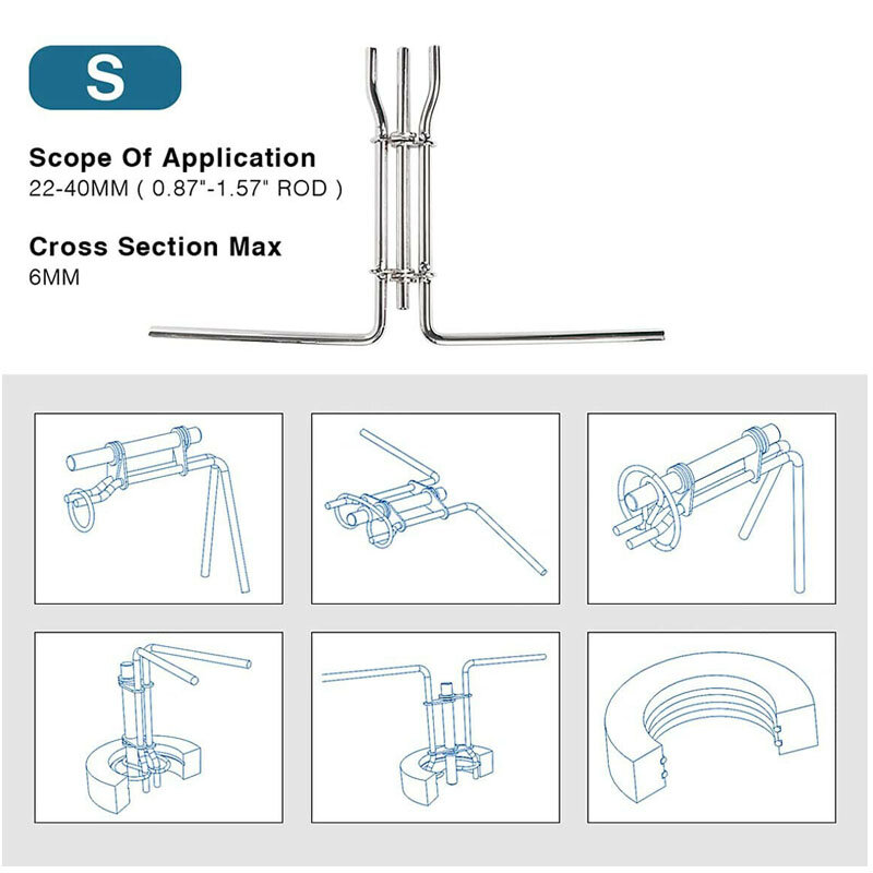 3pcs/Set Hydraulic Cylinder Piston Rod Seal U-Shaped Cup Installation Tool Kit Universal J05321 Automotive Tools Hand Tool